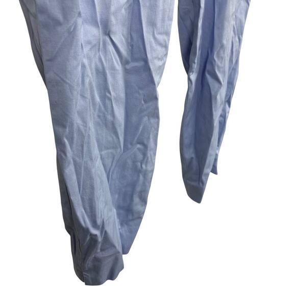 Talbots The Perfect Crop Curvy Womens Blue Khaki Chinos Flat Front Pants sz 14 - Picture 2 of 16